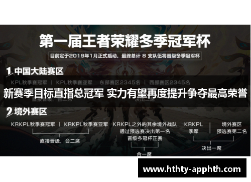 新赛季目标直指总冠军 实力有望再度提升争夺最高荣誉